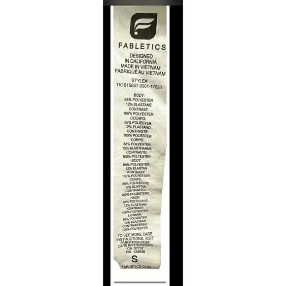 Fabletics razor back black active sports tank Size Small Women’s - Picture 4 of 5